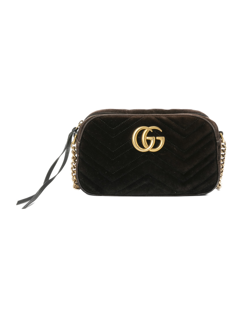 Gucci Camera Bag GG Marmont Velluto Nera