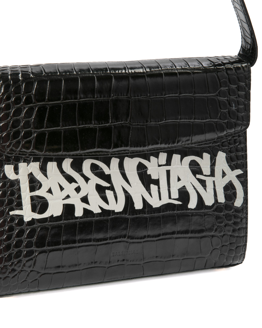 Alternative view of Balenciaga Ghost Bag Graffiti Medium Cocco Nera