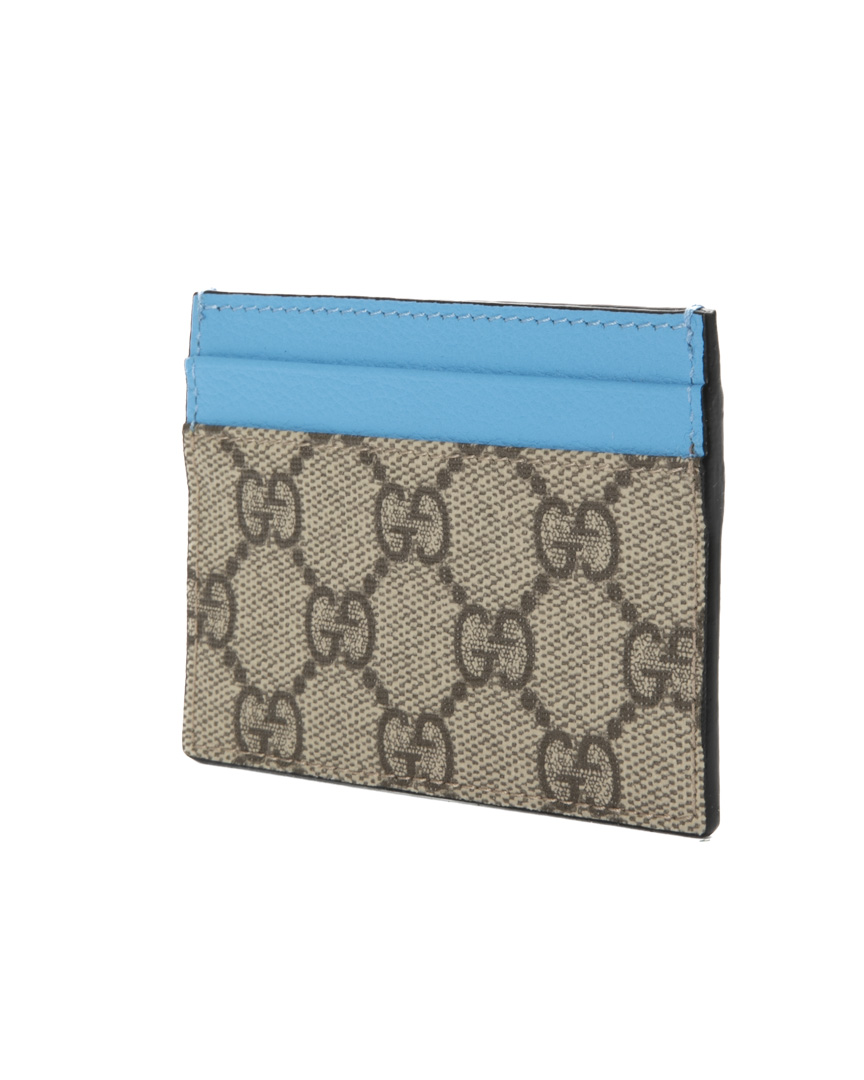 Alternative view of Gucci Portacarte GG Supreme Azzurro