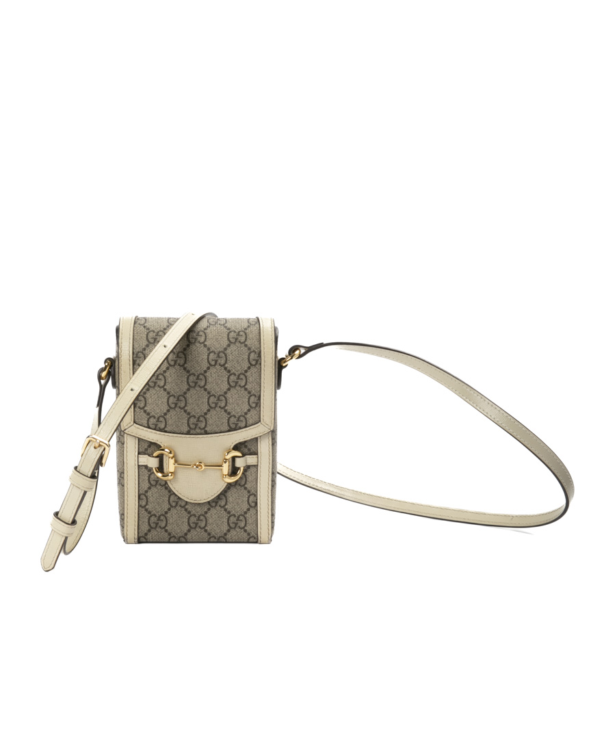 Gucci Phone Horsebit GG Supreme Bianca