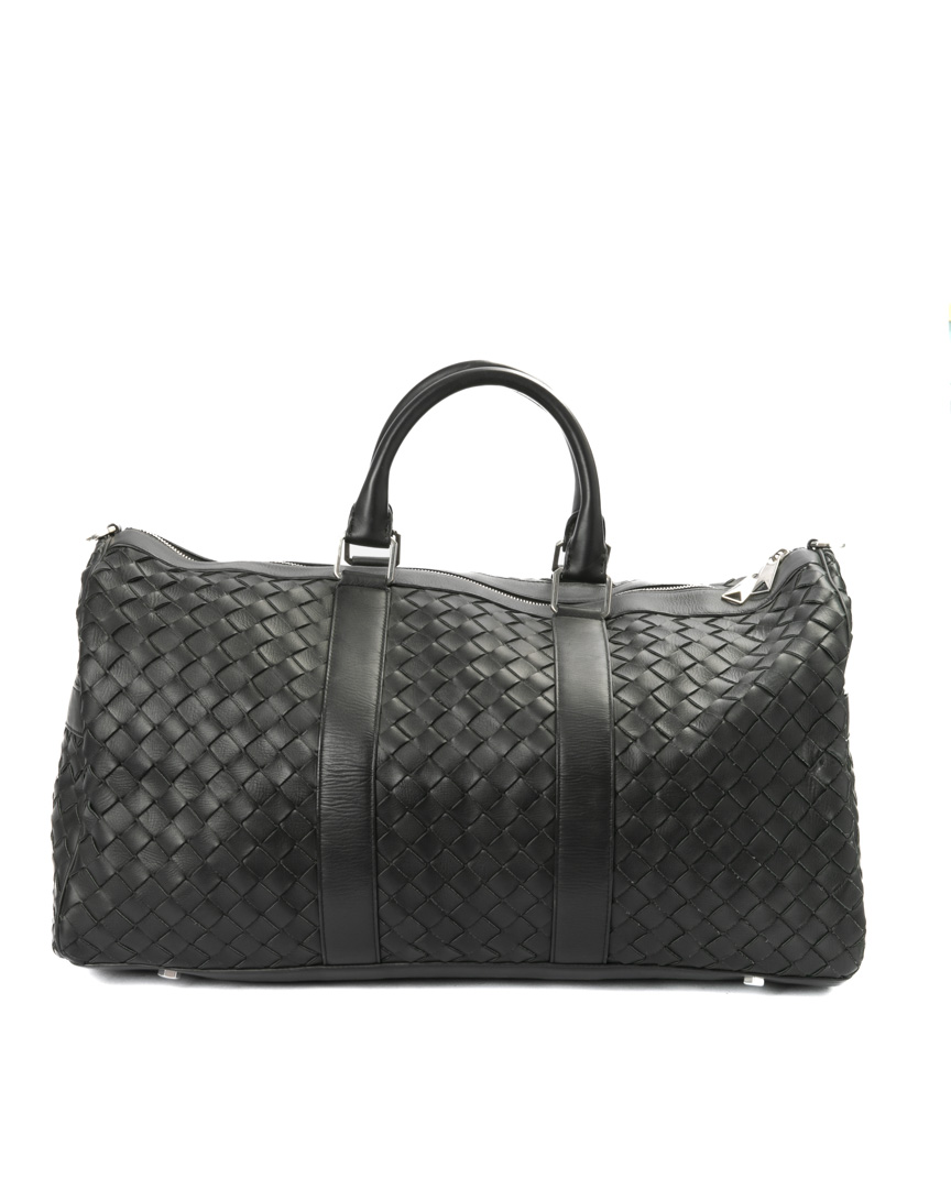Bottega Veneta Borsone Cabina 50 Intrecciato Nero