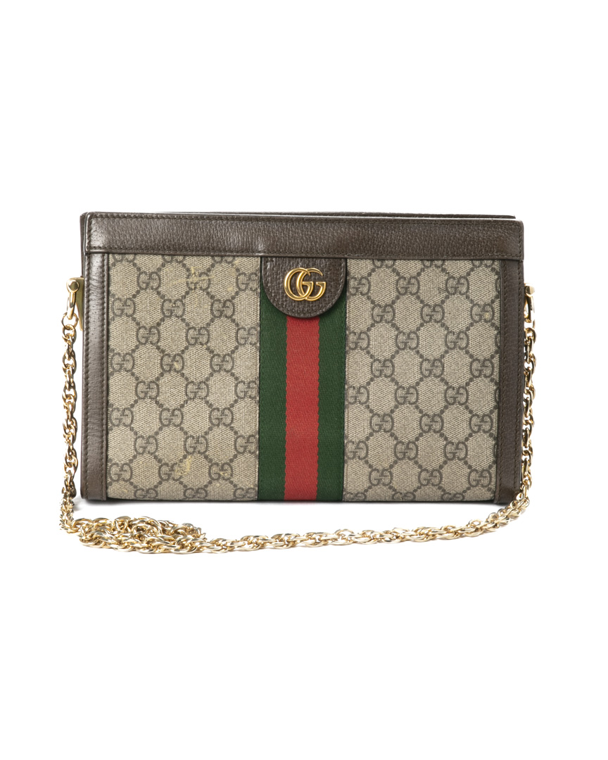 Gucci Tracolla Ophidia Small GG Supreme Marrone