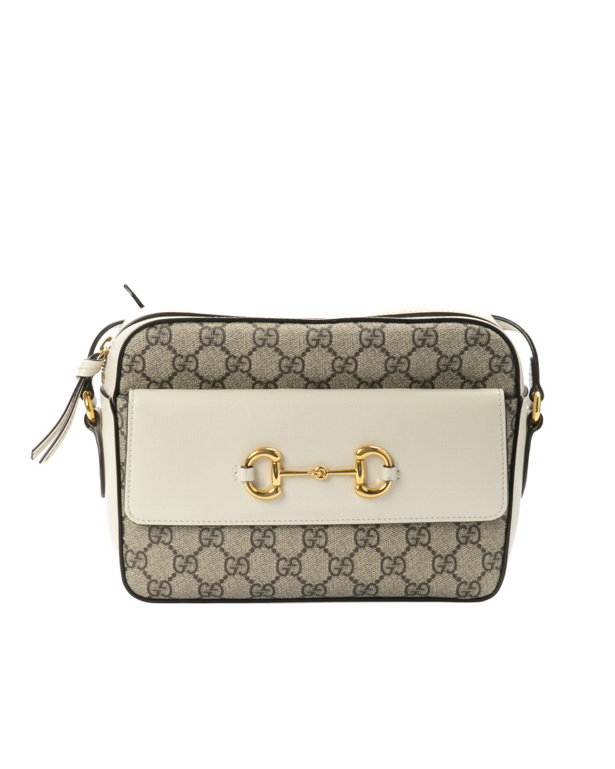 Gucci Camera Bag Horsebit GG Supreme Bianco