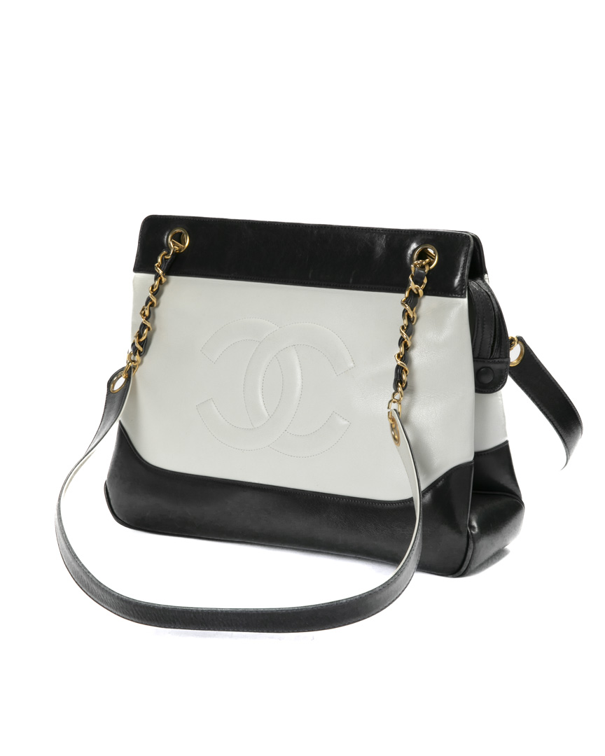 Alternative view of Chanel Tote CC Vintage Bicolor Nera