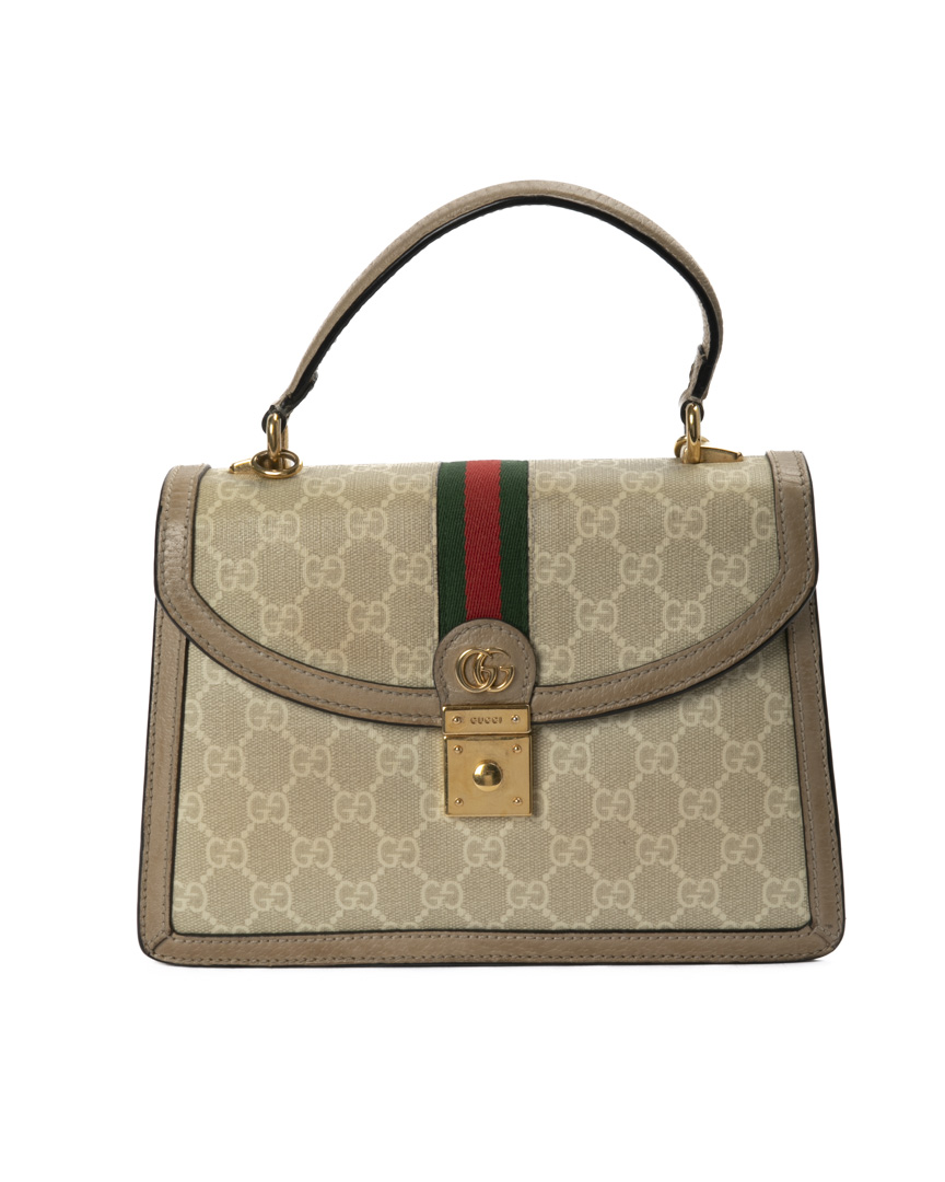 Gucci Ophidia Handle Small GG Supreme Beige