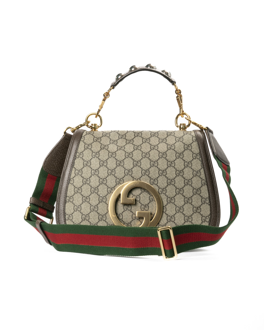 Gucci Blondie Handle Medium GG Supreme Marrone