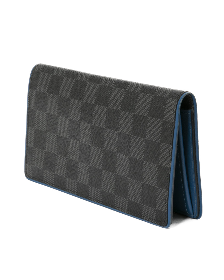 Alternative view of Louis Vuitton Portafoglio Brazza Blu Damier Graphite