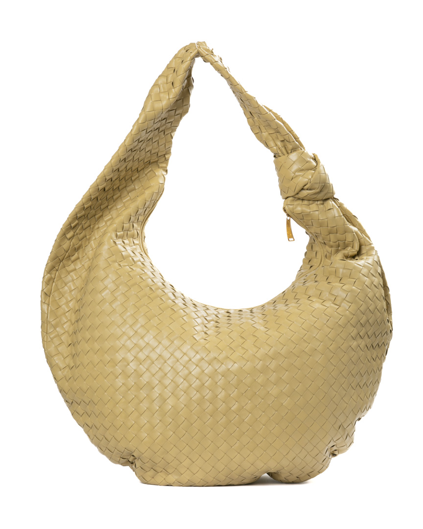 Bottega Veneta Jodie Maxi Intrecciata Beige