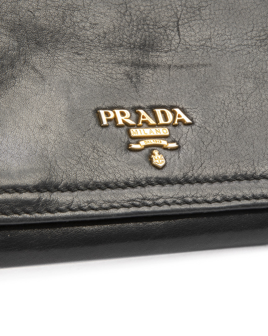 Alternative view of Prada Portafoglio Clip Pelle Nero