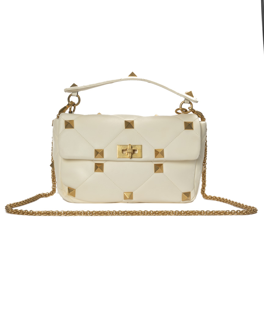 Valentino Roman Stud Large Bianco Avorio