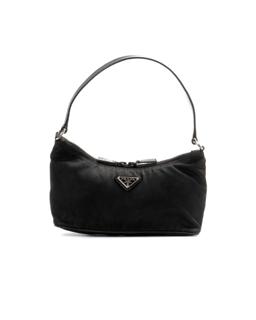 Prada Pochette Zip Small Nylon Nera