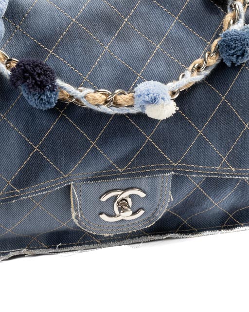 Alternative view of Chanel Jumbo PomPom Timeless Paris-Dubai Denim Azzurro