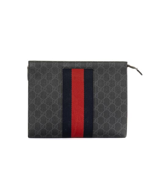 Gucci Pochette Ophidia Medium Web GG Supreme Blu