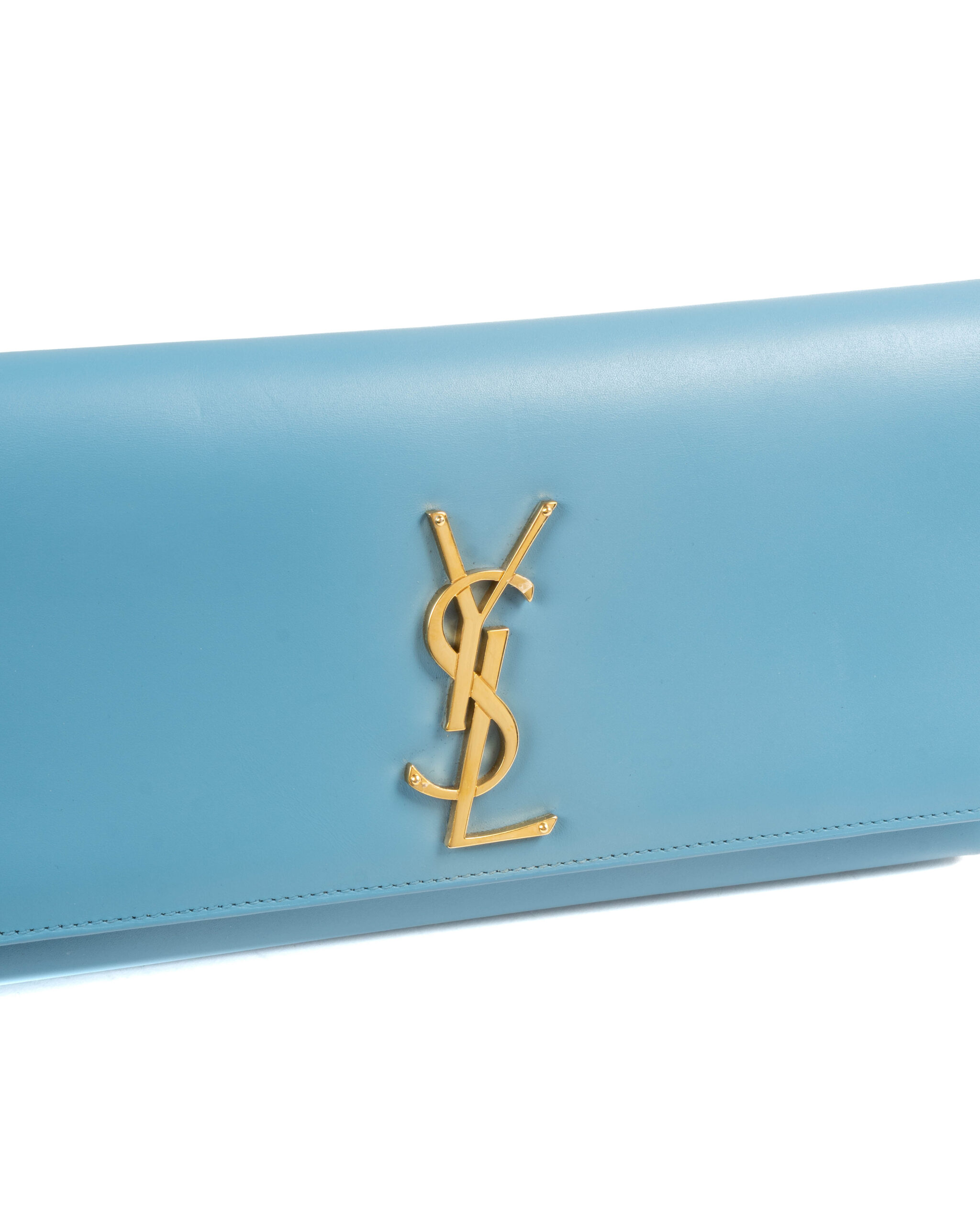 Alternative view of Saint Laurent Pochette Kate Medium Azzurra