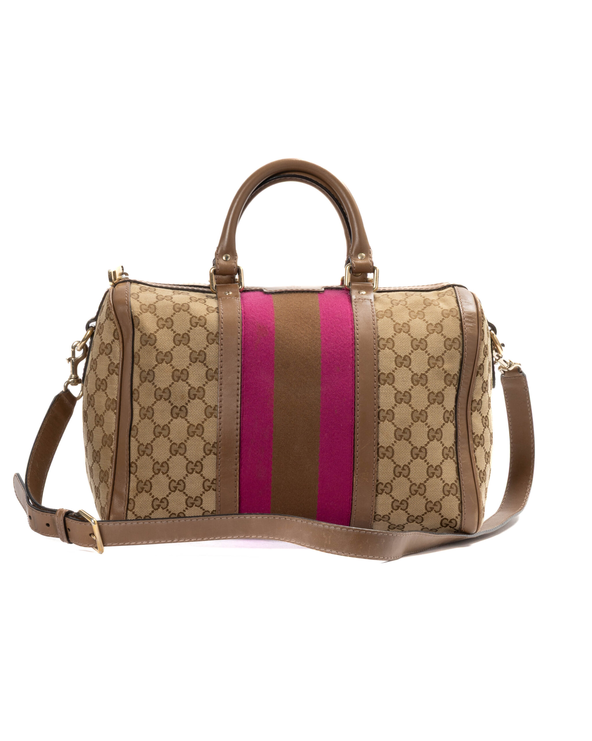 Gucci Boston Web Medium GG Supreme Marrone