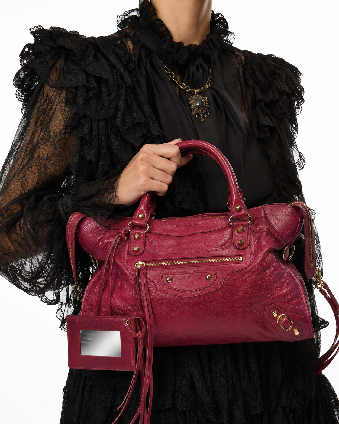 Alternative view of Balenciaga City Bag Medium Magenta
