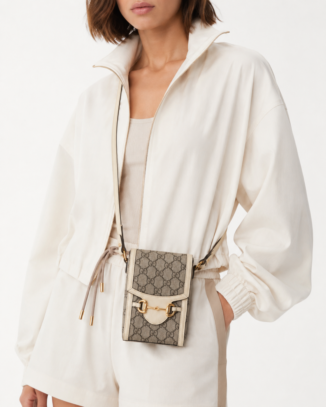 Alternative view of Gucci Phone Horsebit GG Supreme Bianca