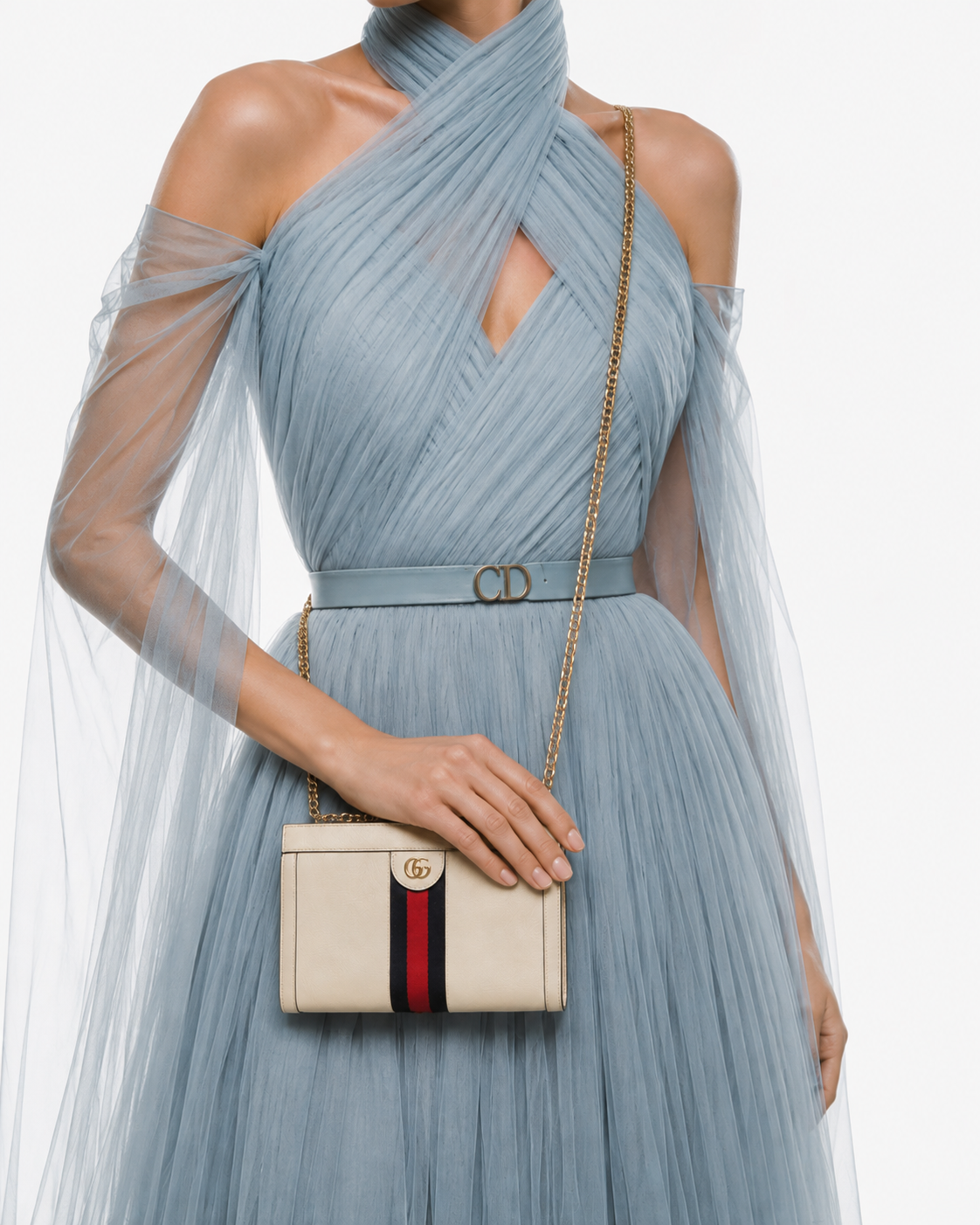 Alternative view of Gucci Pochette Ophidia Small GG Supreme Bianco