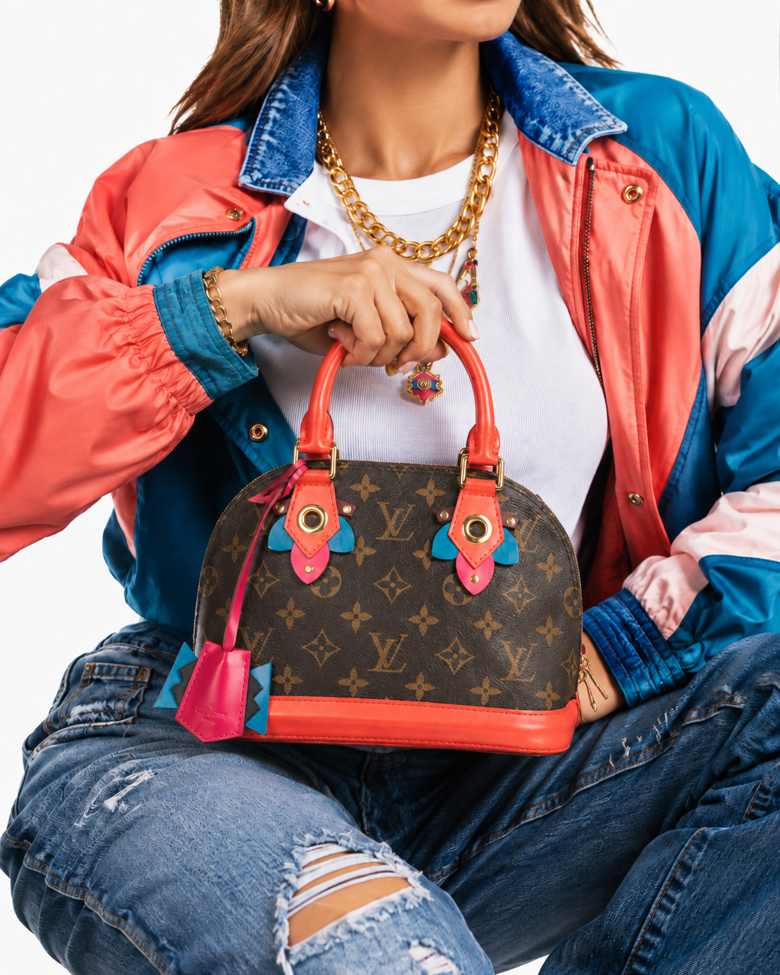 Alternative view of Louis Vuitton Alma BB Totem Flamingo Monogram Rossa