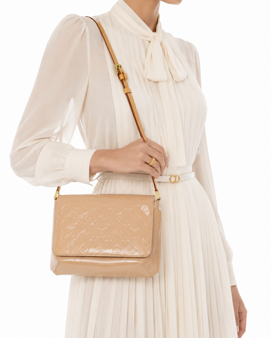 Alternative view of Louis Vuitton Thompson MM Vernice Gialla