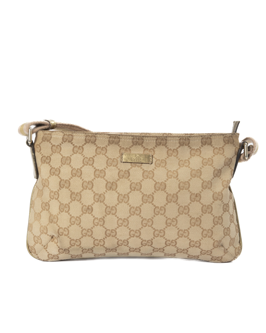 Gucci Tracolla Horizontal Small GG Supreme Beige