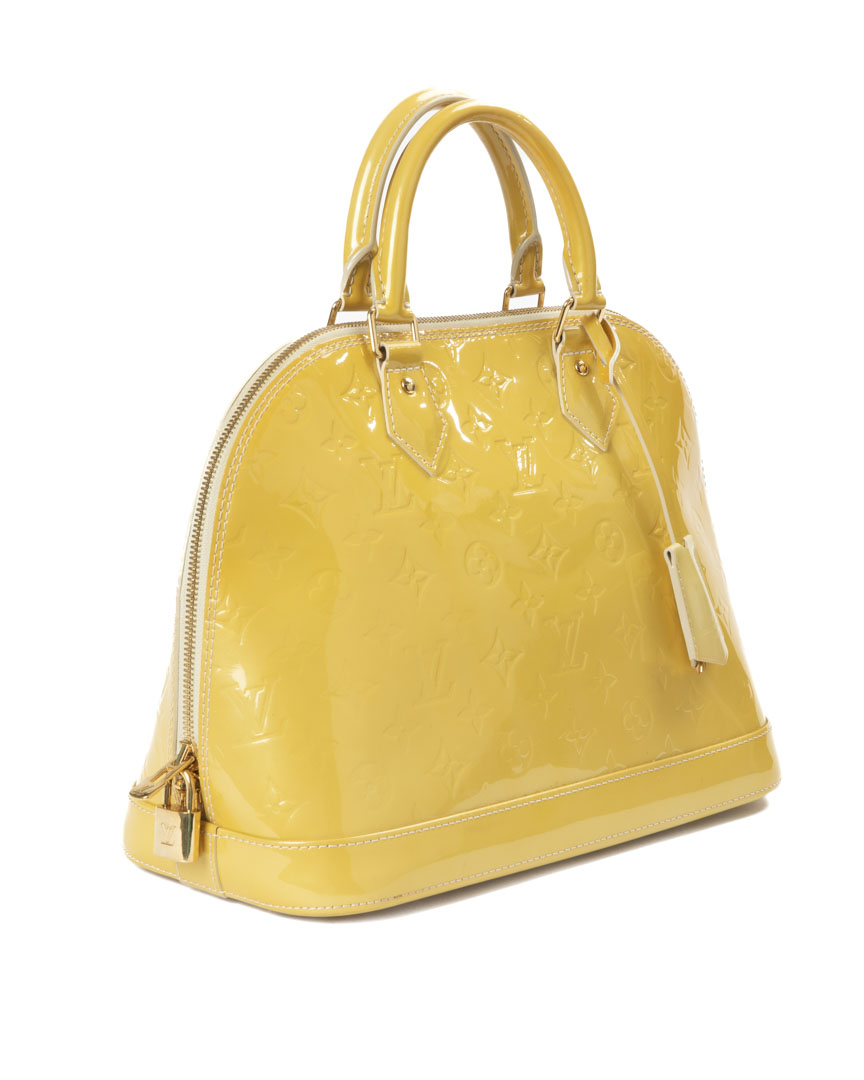 Alternative view of Louis Vuitton Alma PM Vernice Gialla