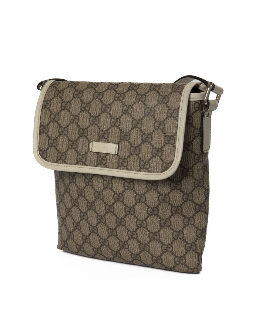 Alternative view of Gucci Tracolla Man Small GG Supreme Bianco