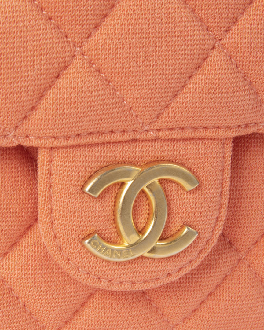 Alternative view of Chanel Wavy CC Hobo Small Jersey Pesca