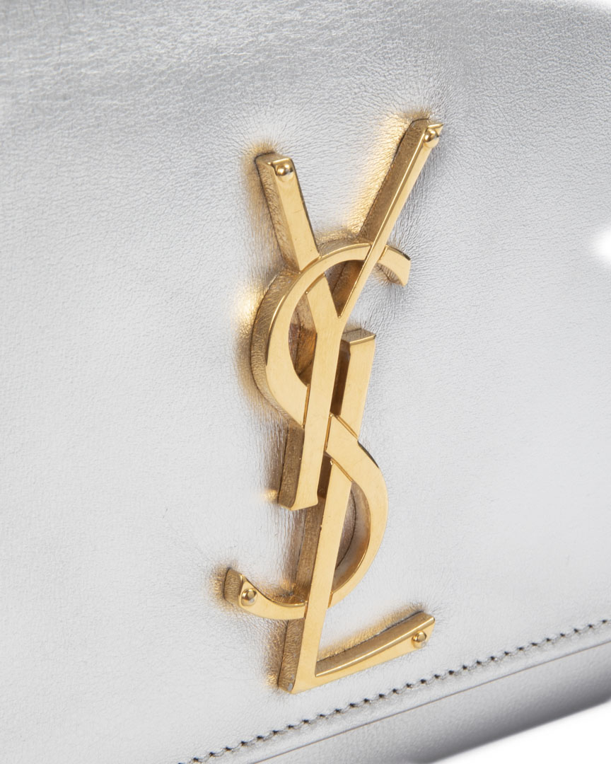 Alternative view of Saint Laurent Pochette Kate Medium Argento