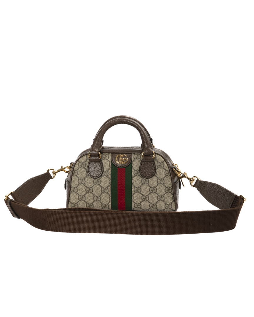 Gucci Ophidia Bauletto Mini GG Supreme Marrone