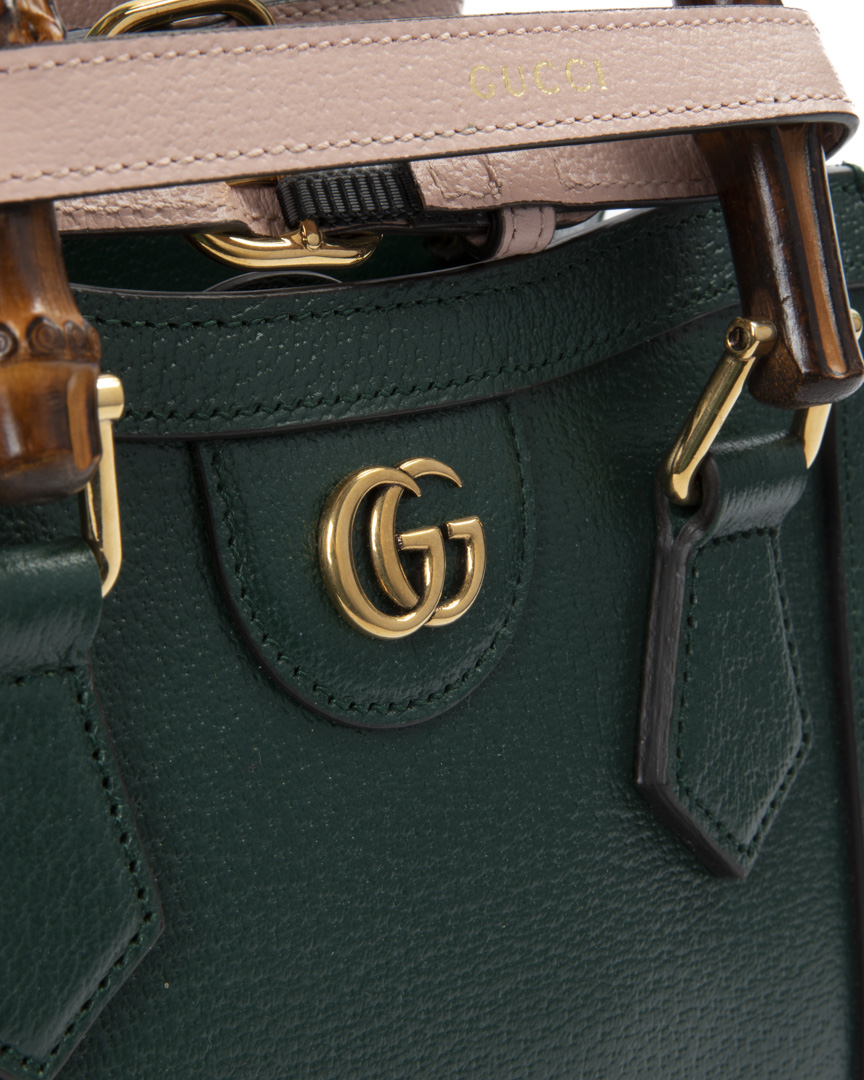 Alternative view of Gucci Diana Bamboo Small Granulata Verde