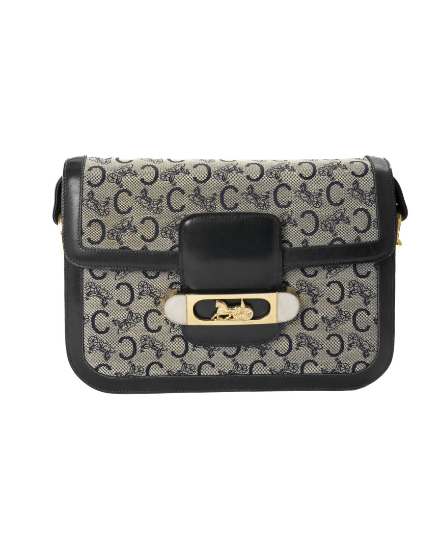 Celine Carriage Bag Medium Vintage Blu