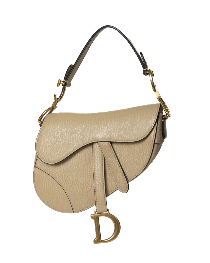 Dior Saddle Mini Granulata Crema