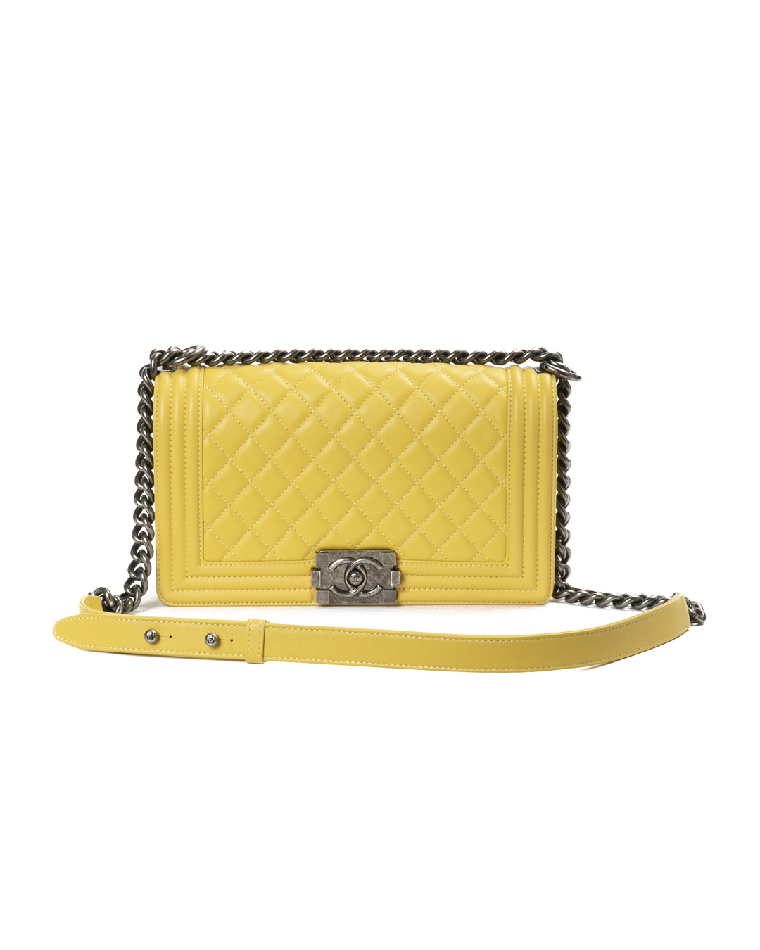 Chanel Boy Medium Trapuntata Gialla