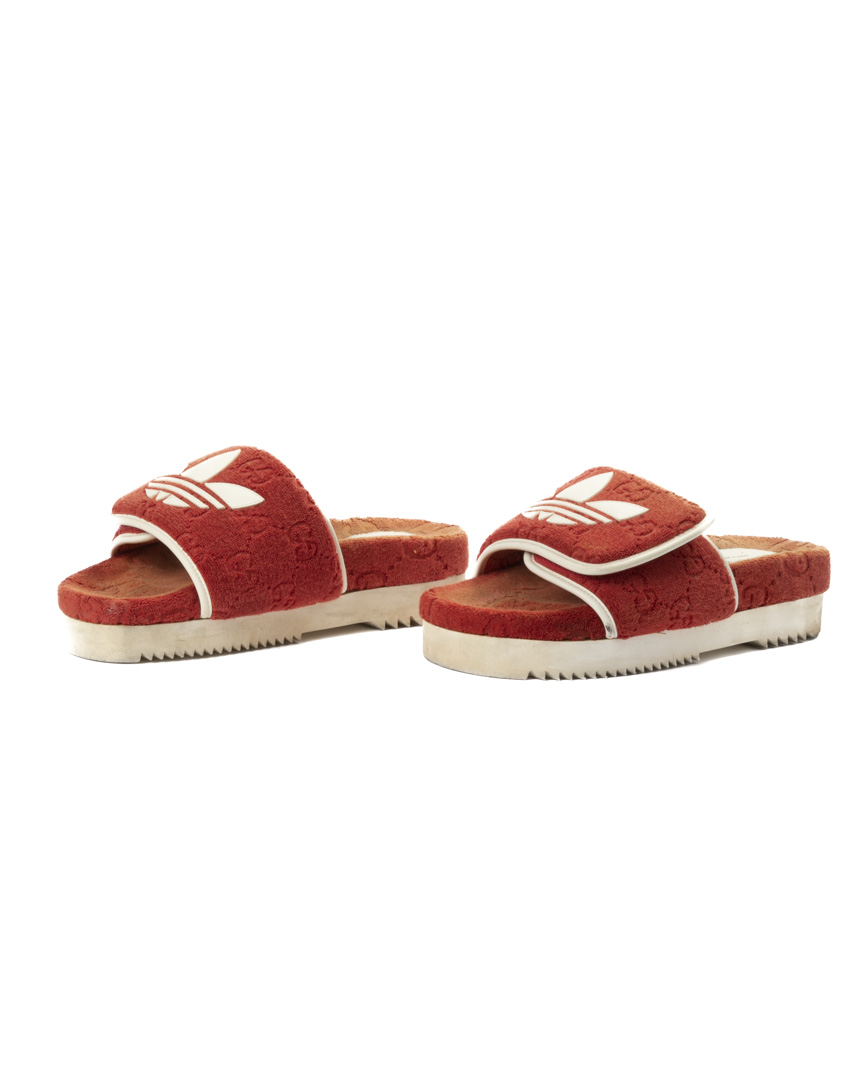 Gucci x Adidas Slides Spugna GG Rossa