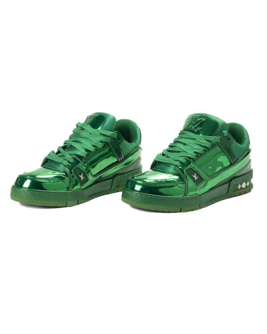 Louis Vuitton Sneakers Trainers Metallic Verde