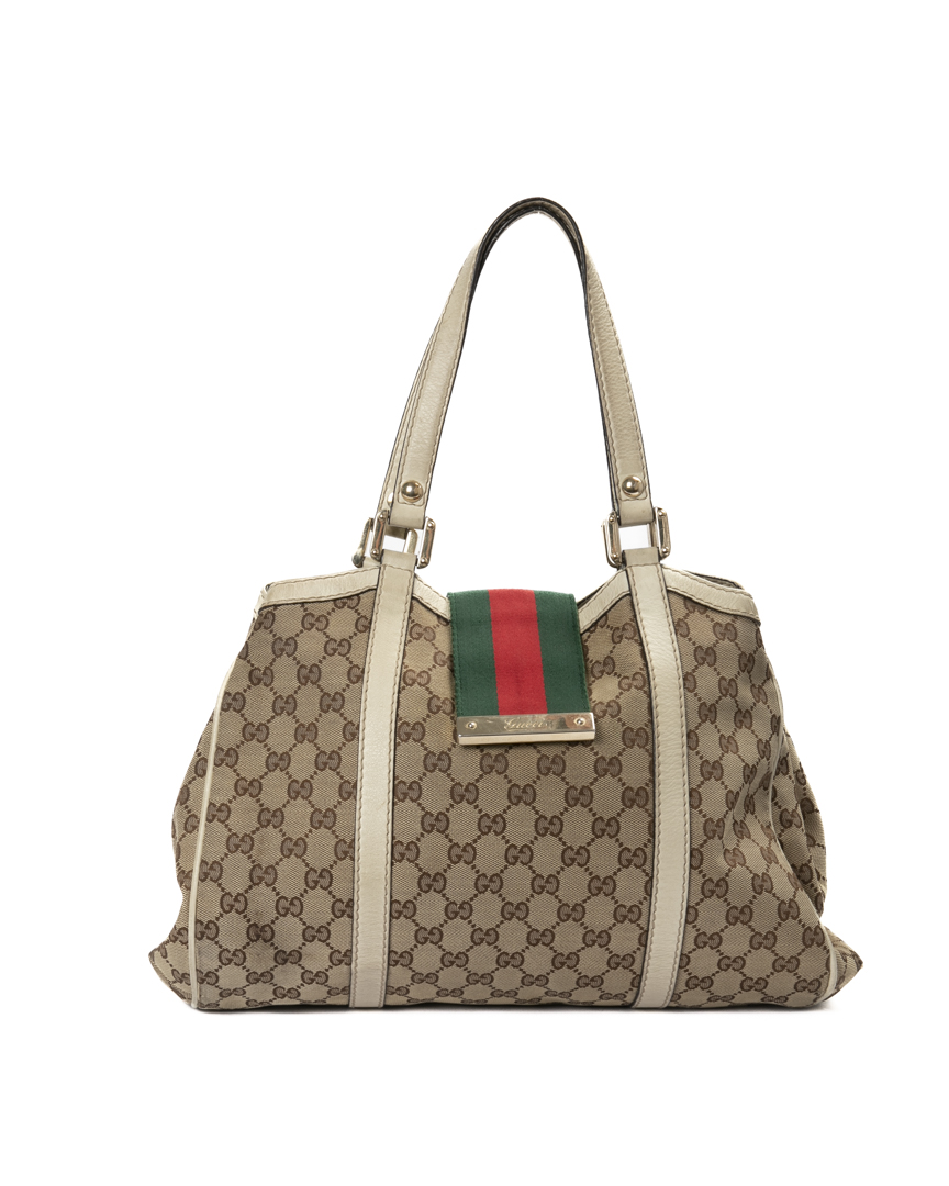 Gucci Sottospalla Web Medium GG Supreme Bianco