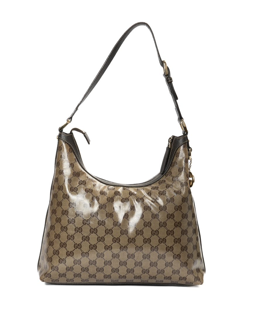 Gucci Sottospalla Hobo Medium GG Crystal Marrone