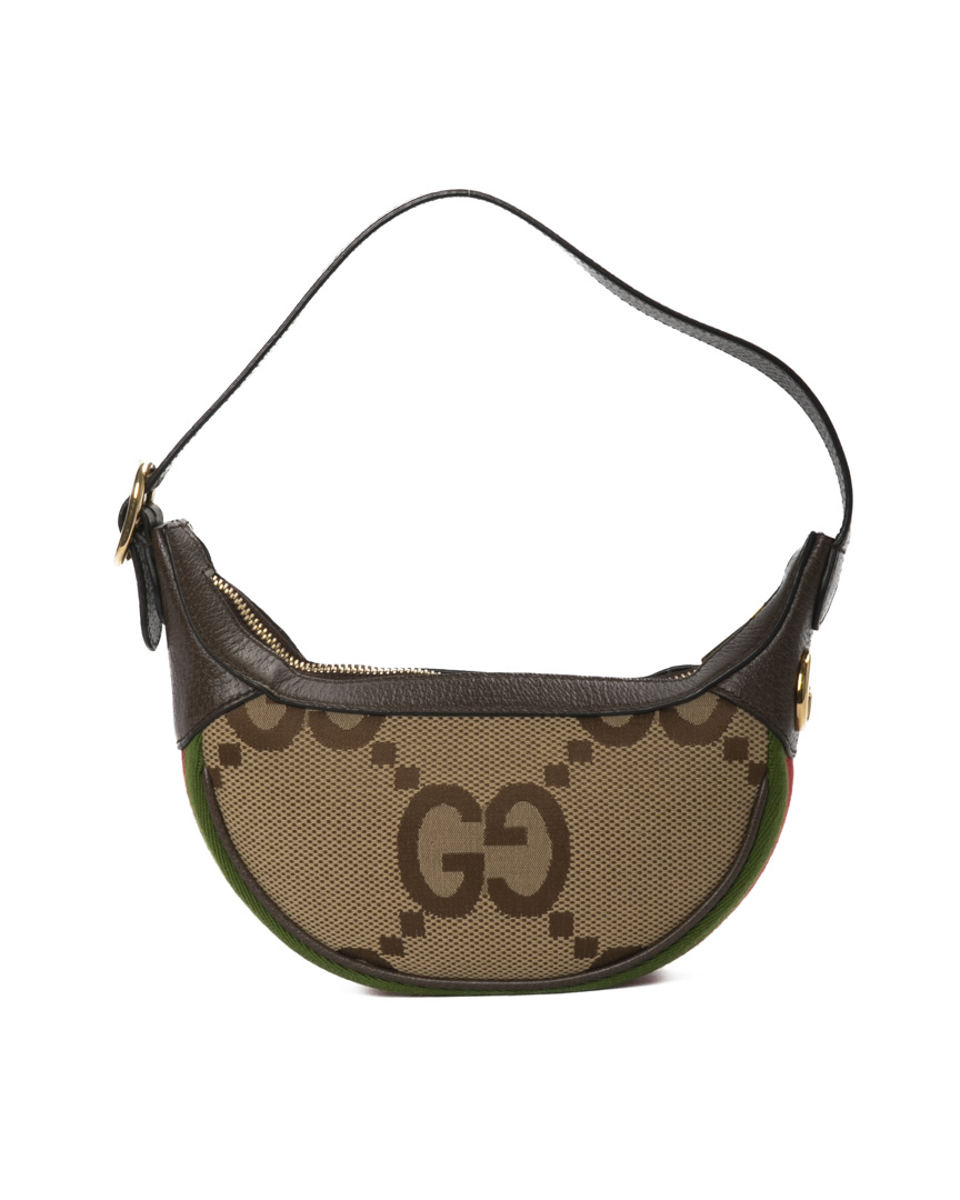 Gucci Mezzaluna Ophidia GG Jumbo Web Marrone