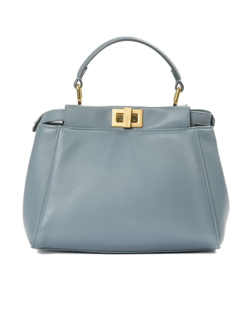 Fendi Peekaboo Mini Azzurro Polvere