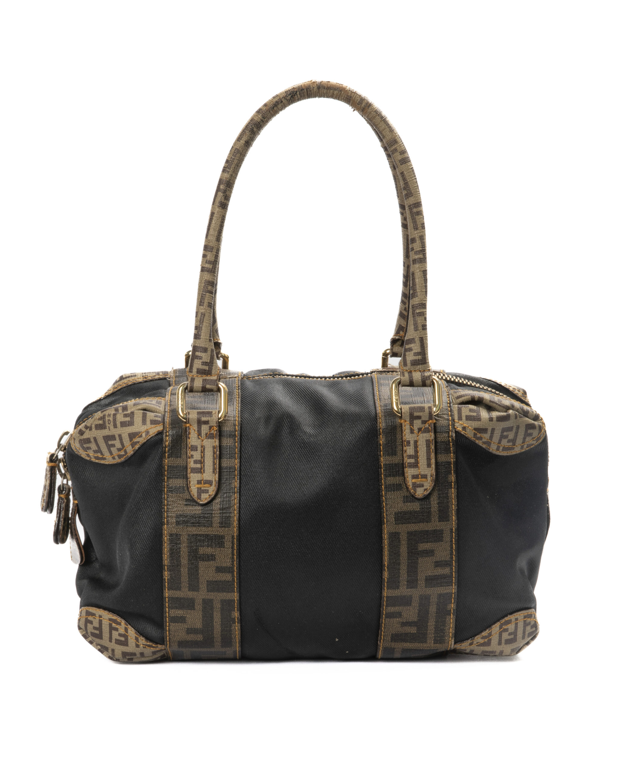 Fendi Bauletto Small FF Logomania Marrone