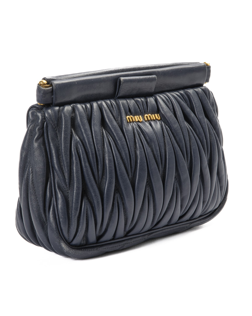 Alternative view of Miu Miu Pochette Small Groffata Blu