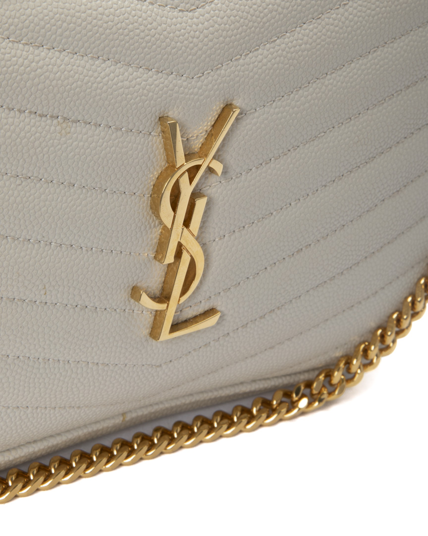 Alternative view of Saint Laurent Camera Bag Lou Mini Granulata Bianca