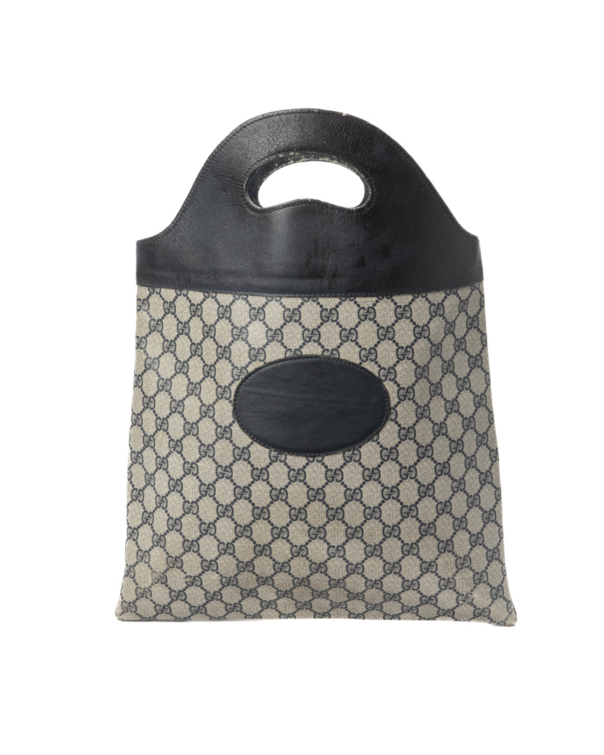 Gucci Tote Vertical Small Vintage GG Supreme Blu