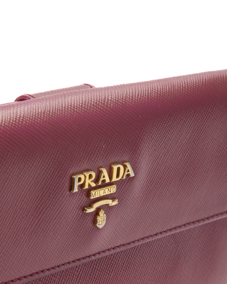 Alternative view of Prada Portafoglio Clip Saffiano Fucsia