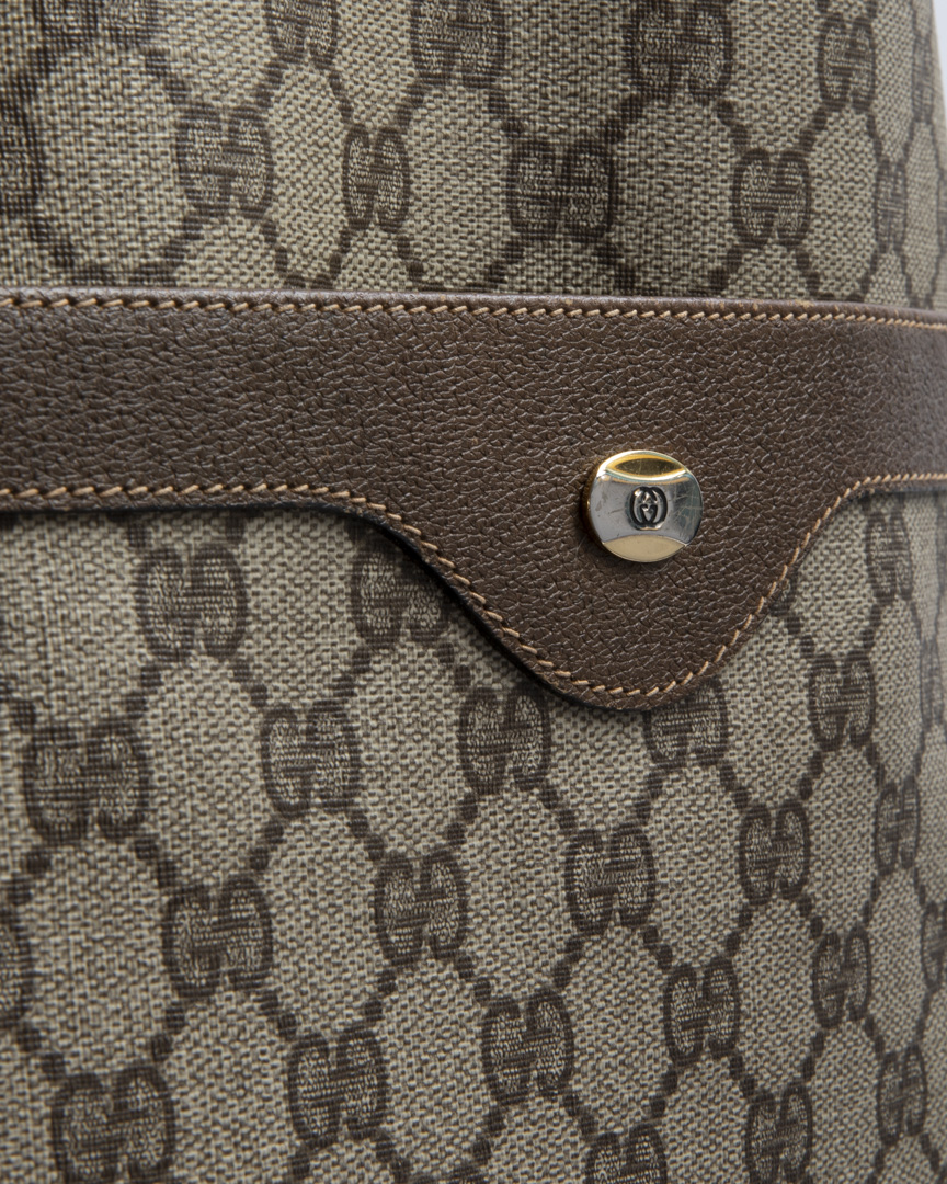 Alternative view of Gucci Tote Vertical Vintage GG Supreme Marrone