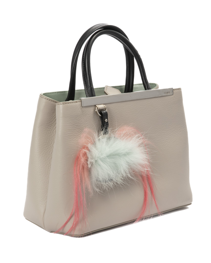 Alternative view of Fendi 2Jours Fox Small Granulata Grigia