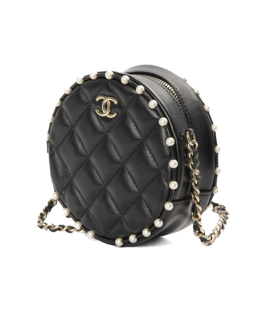 Alternative view of Chanel Round Pearl Small Timeless Nera