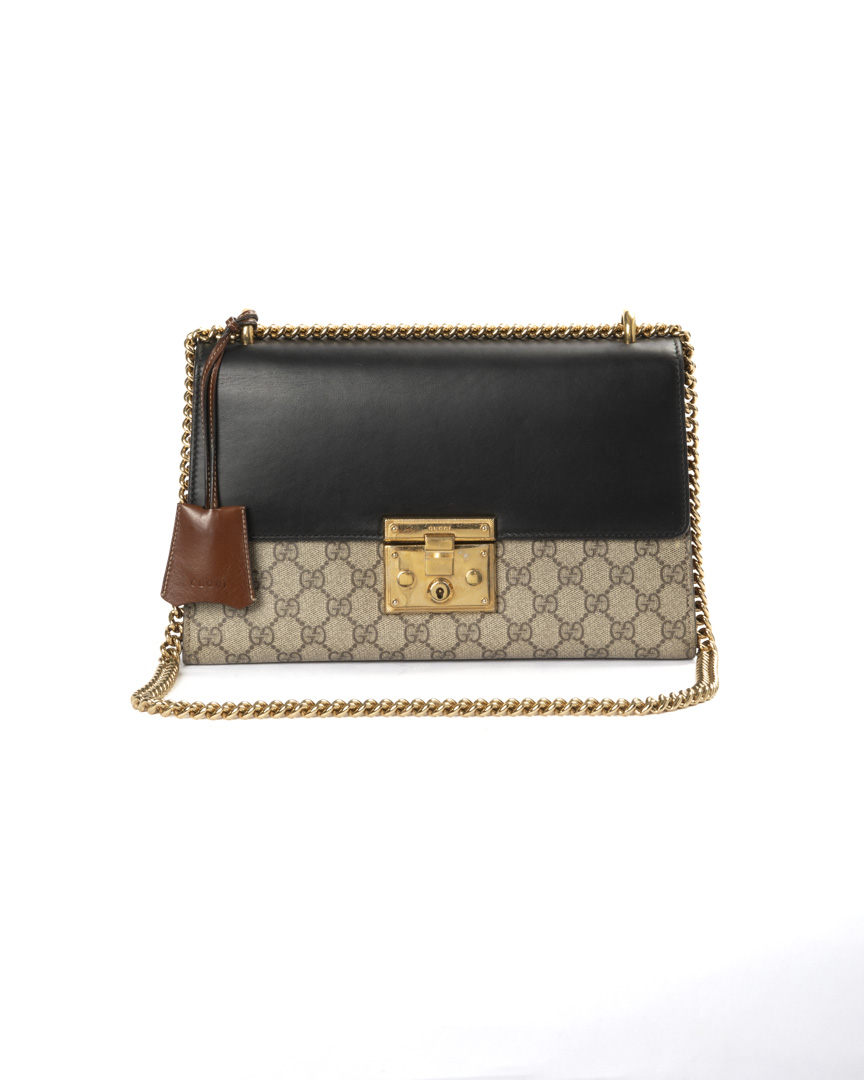 Gucci Padlock Medium GG Supreme Nera