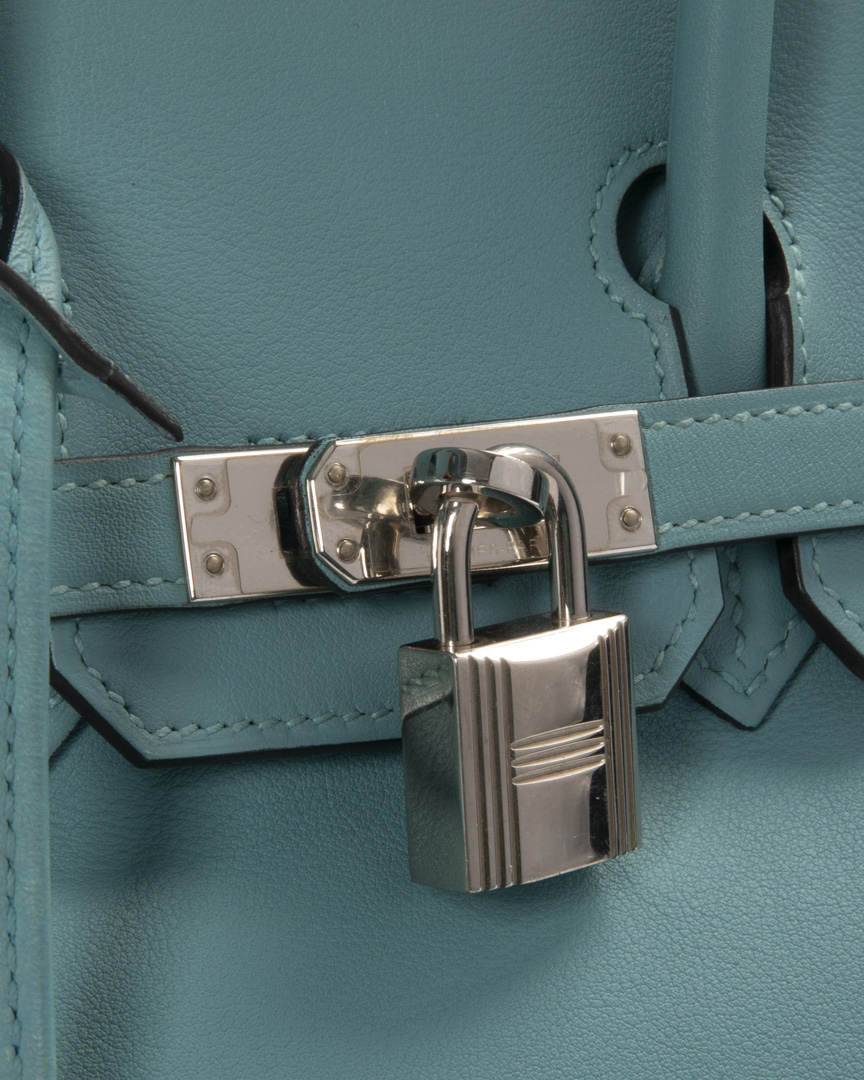 Alternative view of Hermès Sac Birkin 25 Swift Blue Atoll